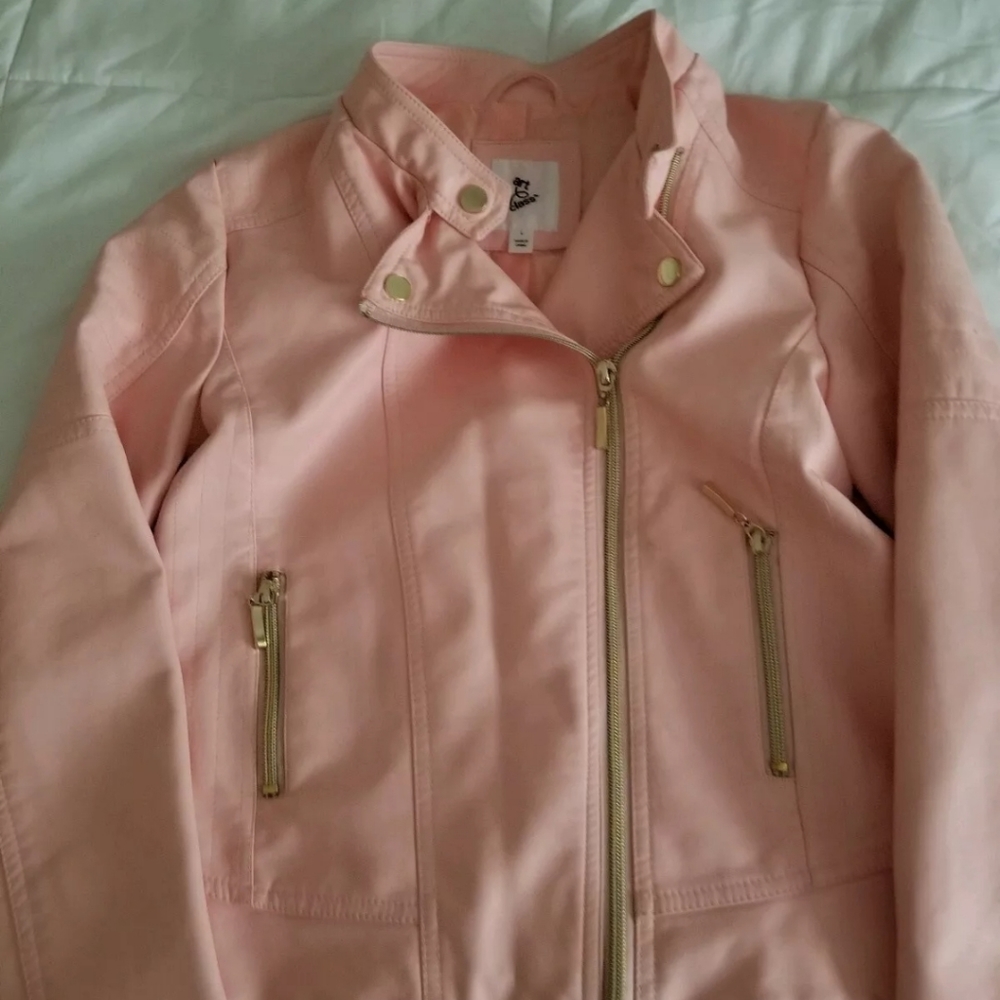 Art Class Target brand pink faux leather jacket 10